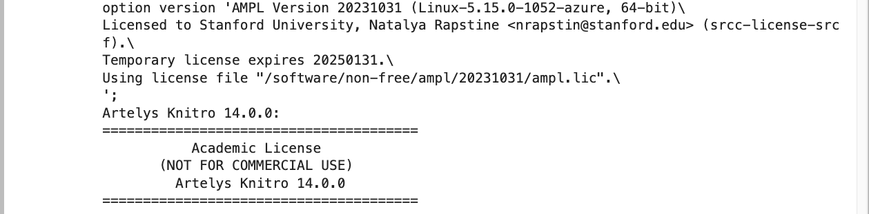 knitro license info image